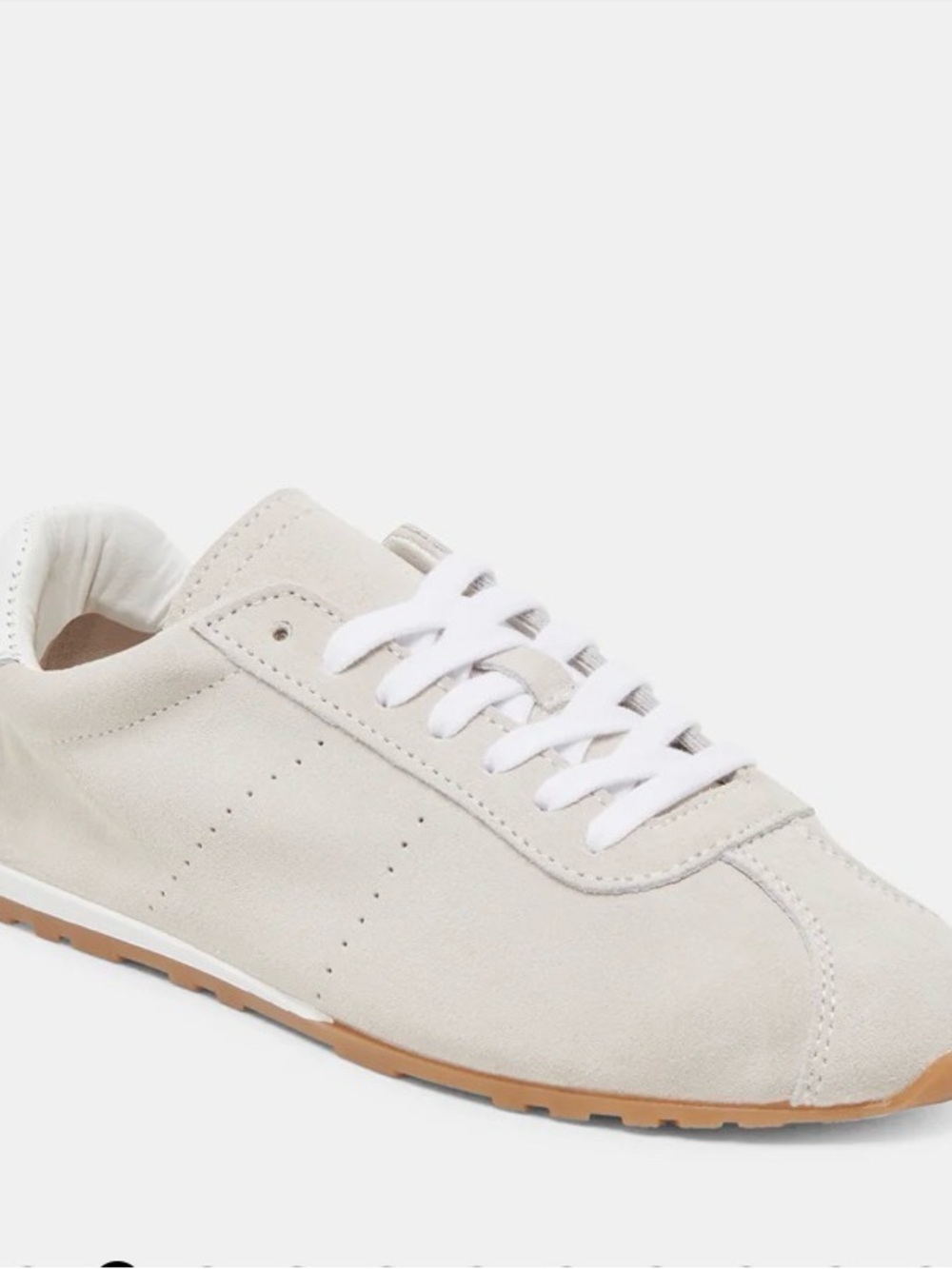 Dolce Vita  Lace-Up Sneakers in Light Gray Suede - Picture 8 of 9